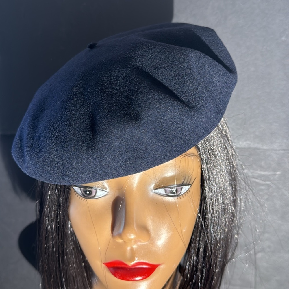 Vintage HOQUY Beret De Luxe Navy Blue - Picture 9 of 16